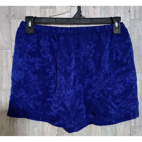 Vintage Val Mode Satin Lingerie Set Top Shorts Floral Purple 90's Y2K NWT Medium - Picture 5 of 10